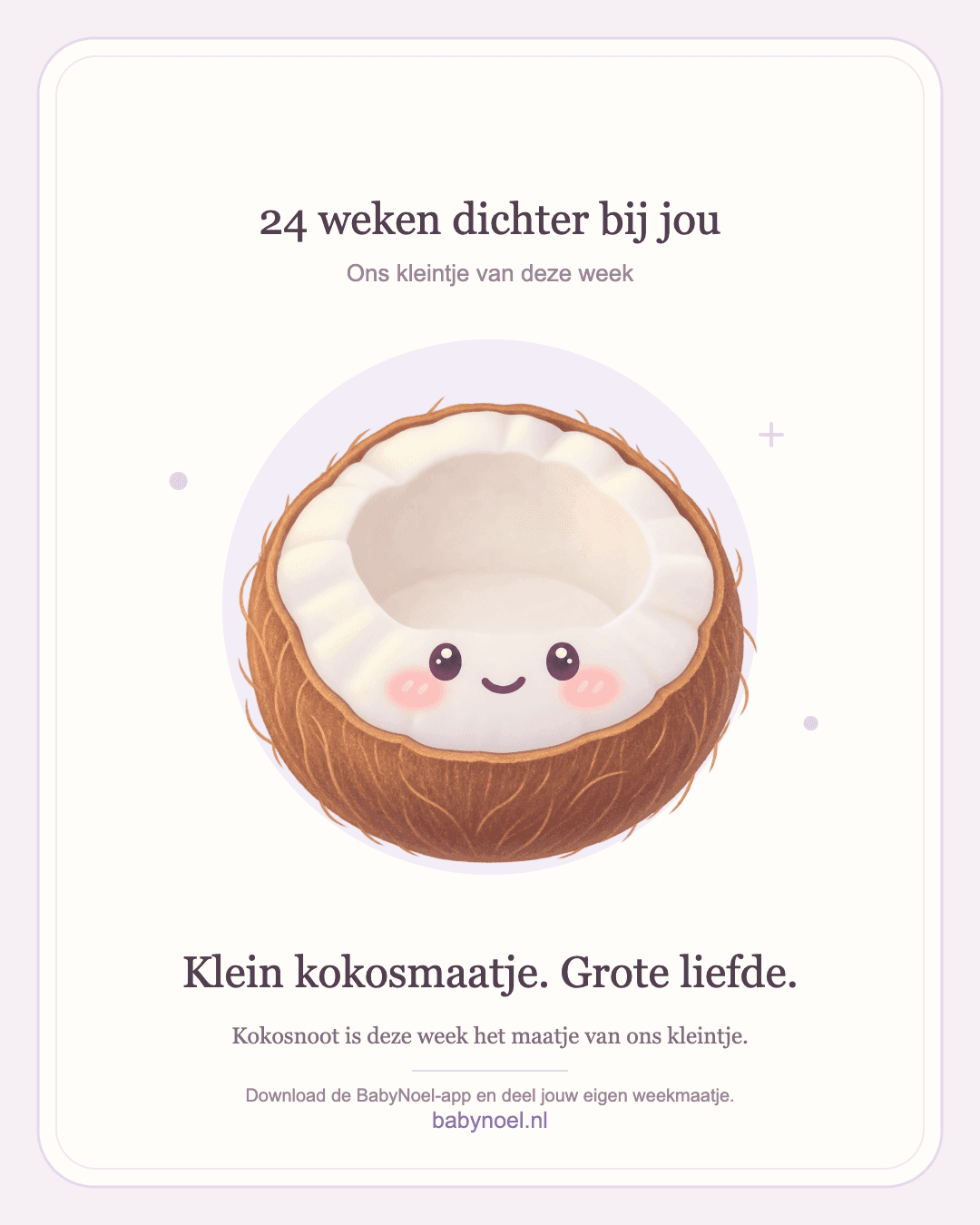 Voorbeeld van een deelkaart met je fruitmaatje