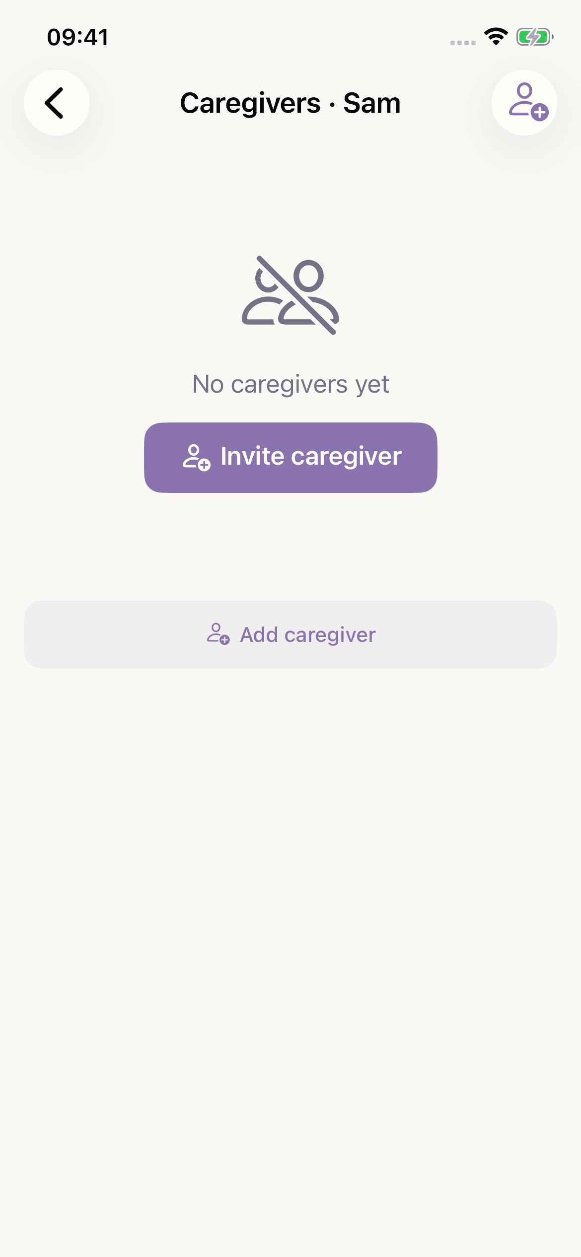 BabyNoel shared timeline with care moments